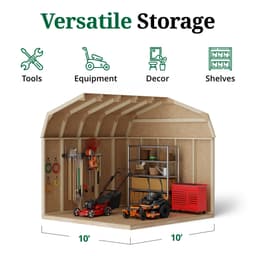 Value Gambrel 6' Barn Shed interior graphic