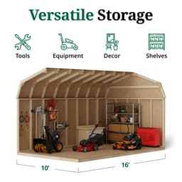 Value Gambrel Barn 6' Sidewalls interior graphic