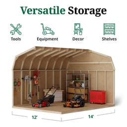 Value Gambrel 6' Barn Shed interior graphic