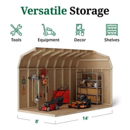 Value Gambrel Barn 6' Sidewalls interior graphic