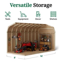 Value Gambrel 6' Barn Shed interior graphic