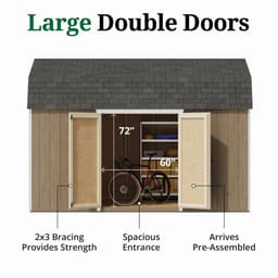 Value Gambrel Barn 6' Sidewalls with Side Entry door graphic