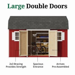 Value Gambrel Workshop Shed door graphic