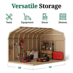 Value Gambrel Workshop Shed interior graphic