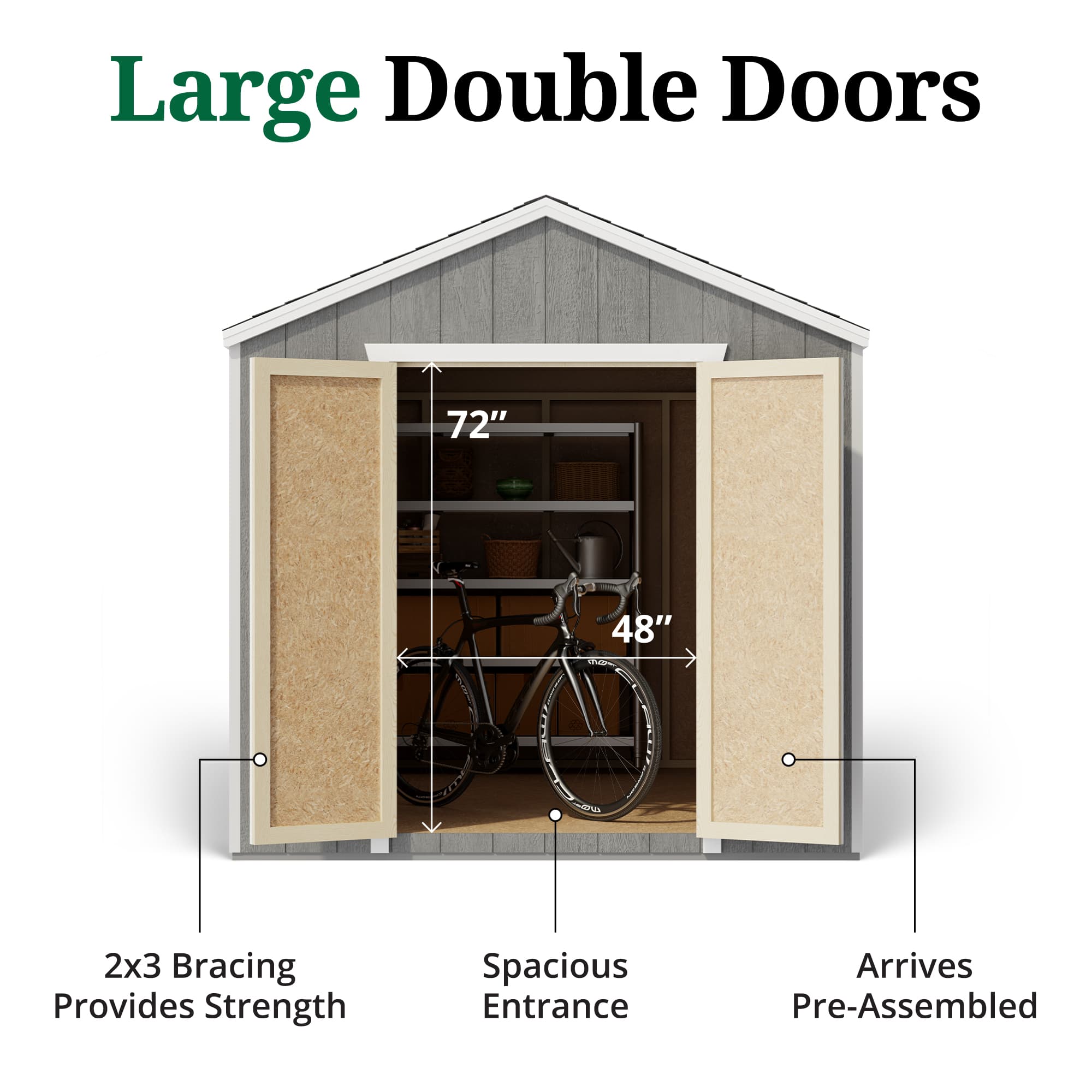 Value Gable Shed door graphic