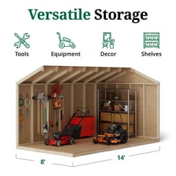 Value Gable Shed interior graphic