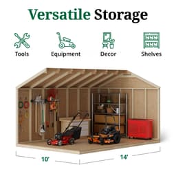 Value Gable Shed with Side Entry interior graphic