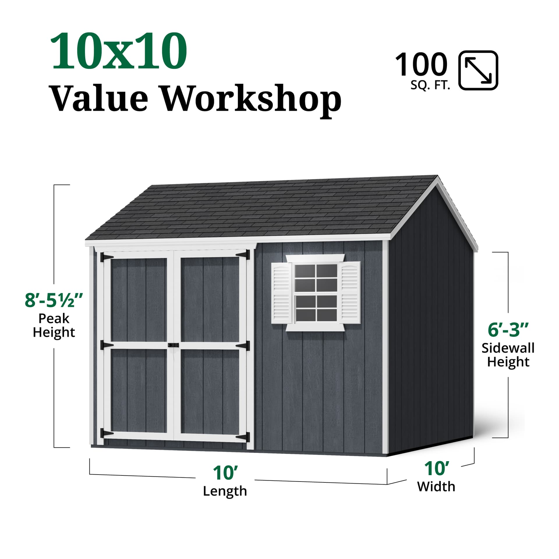 Value Workshop Shed dimensions