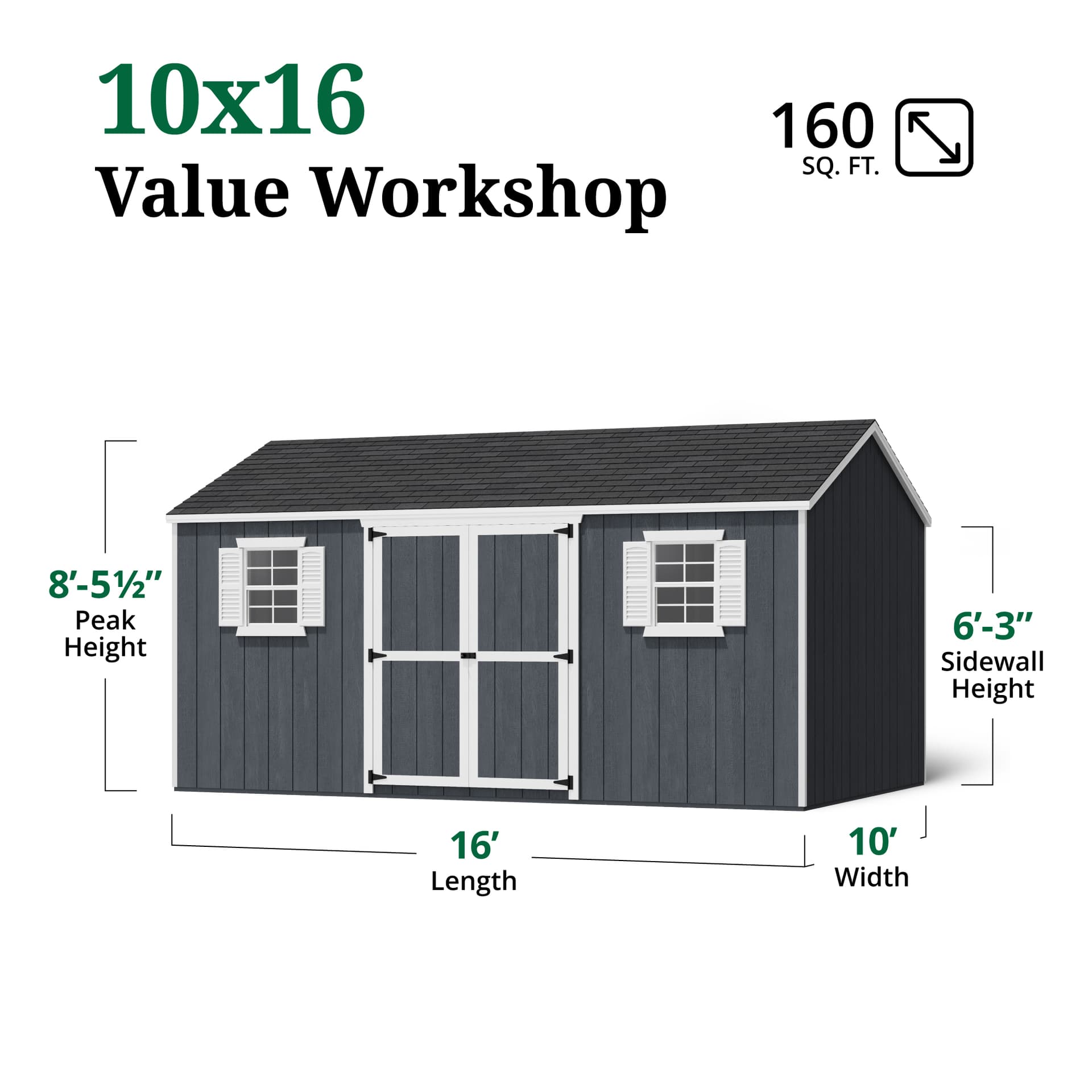 Value Workshop Shed dimensions