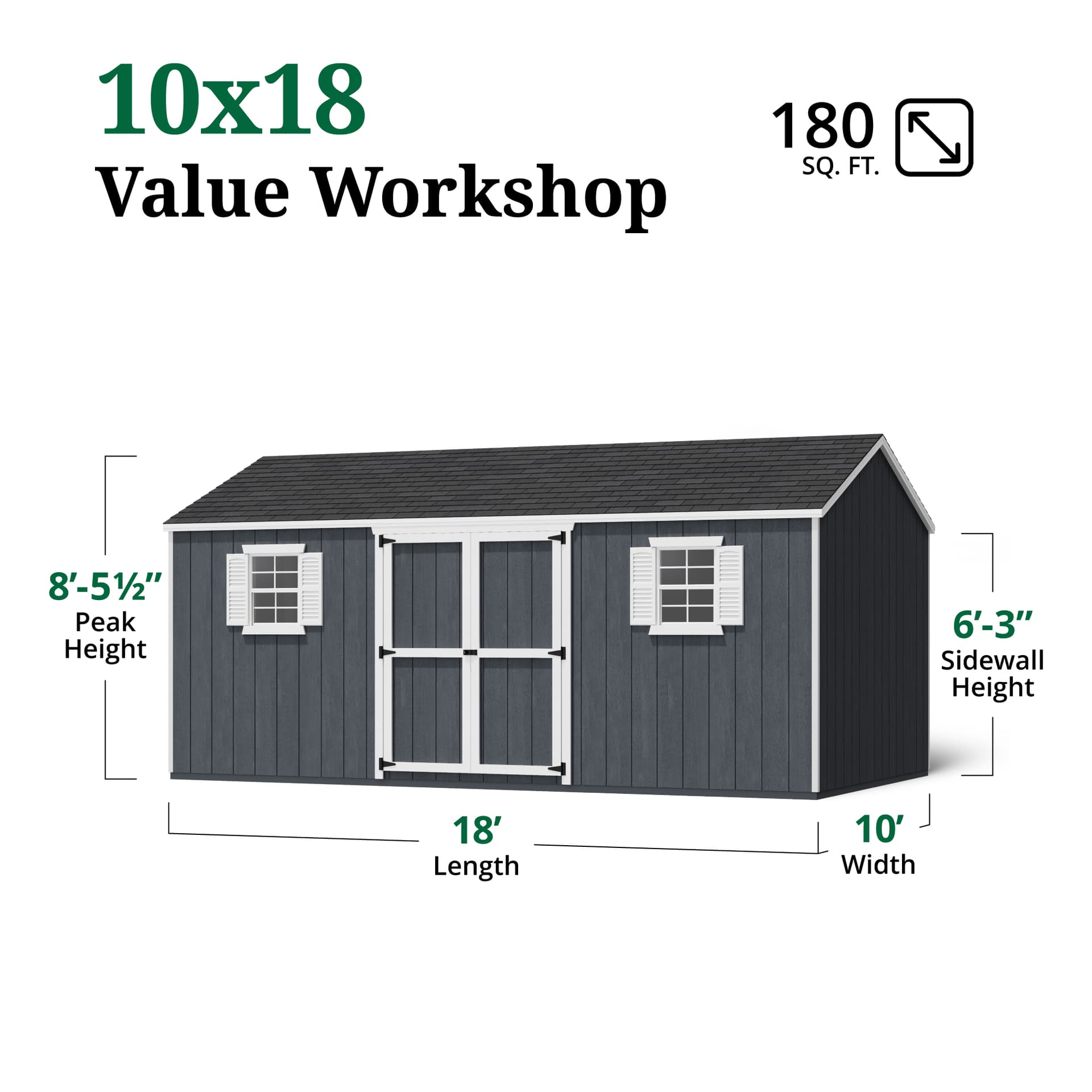 Value Workshop Shed dimensions