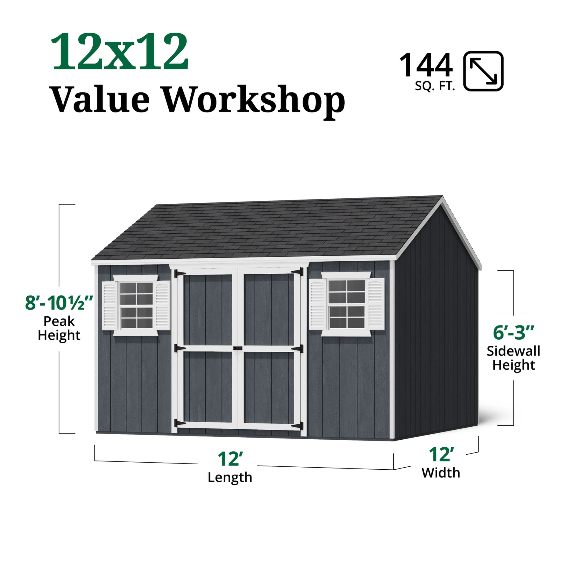 Value Workshop Shed dimensions