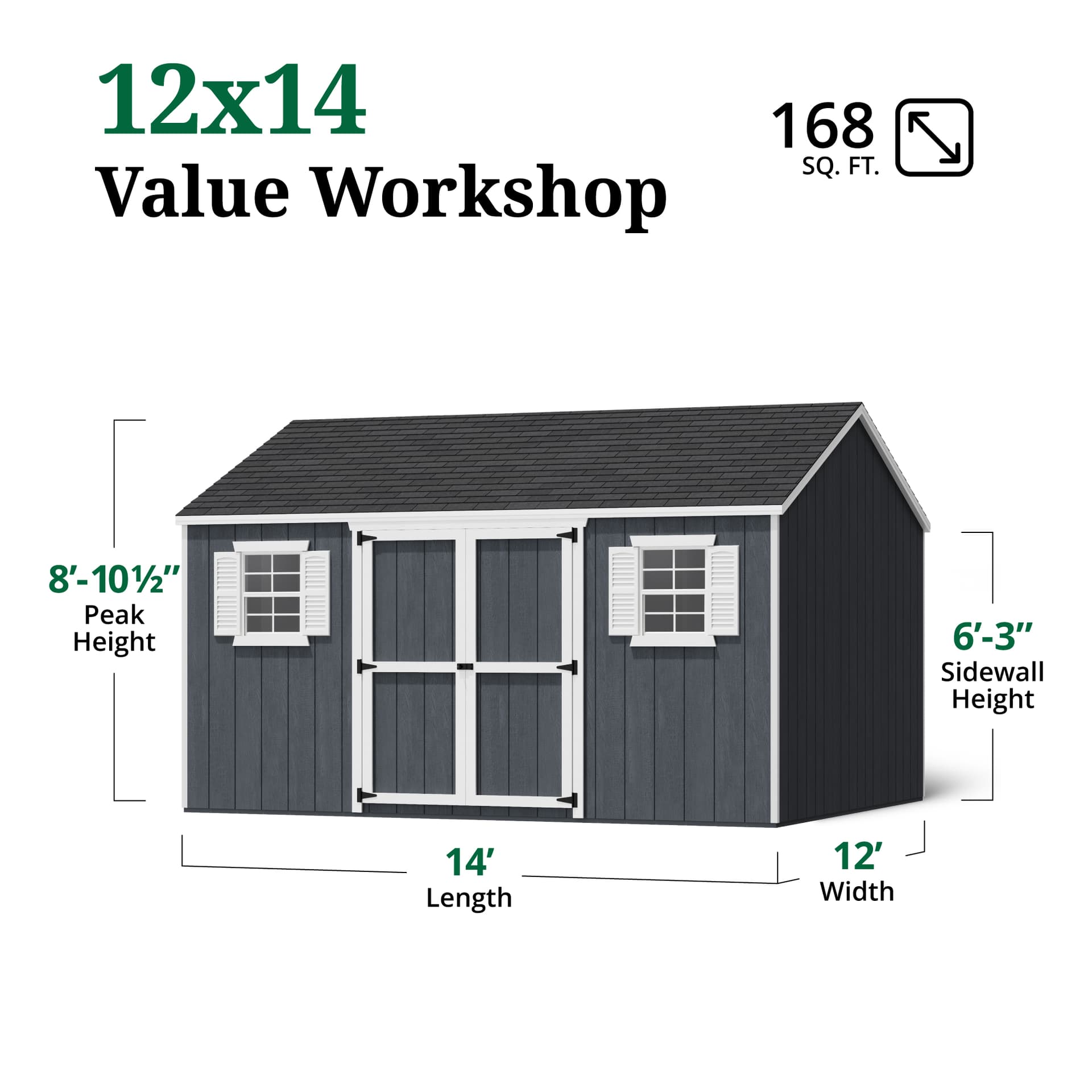 Value Workshop Shed dimensions
