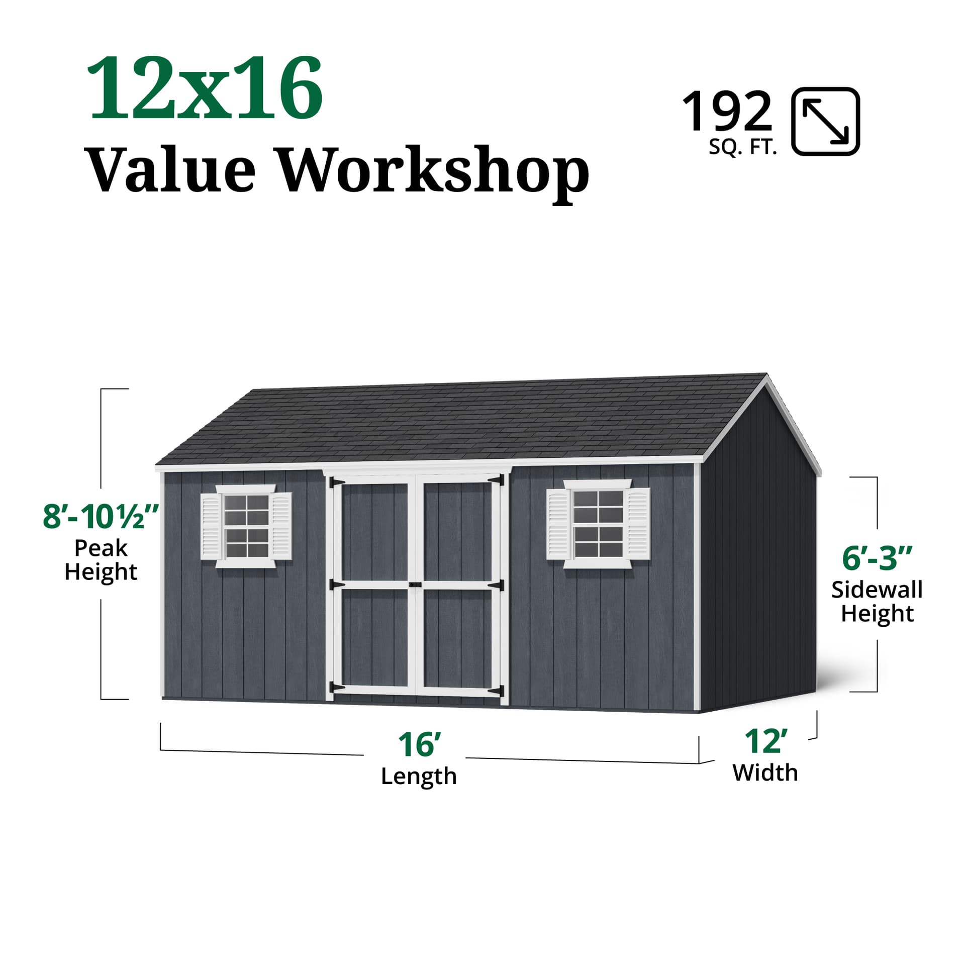 Value Workshop Shed dimensions