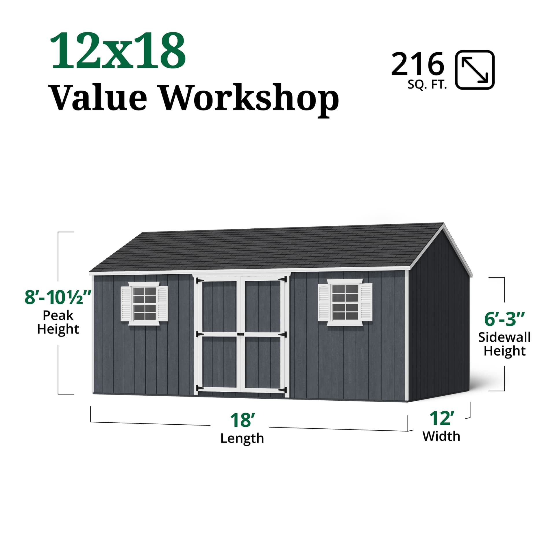 Value Workshop Shed dimensions