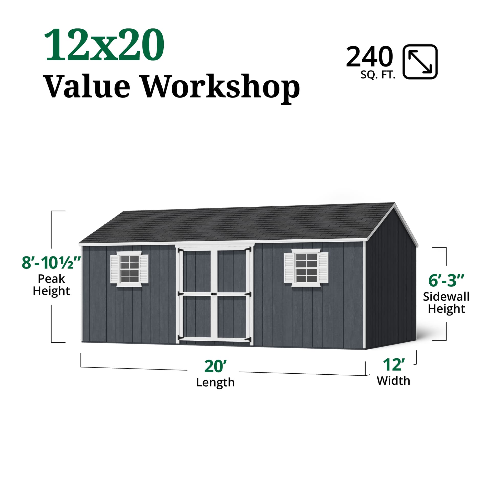 Value Workshop Shed dimensions