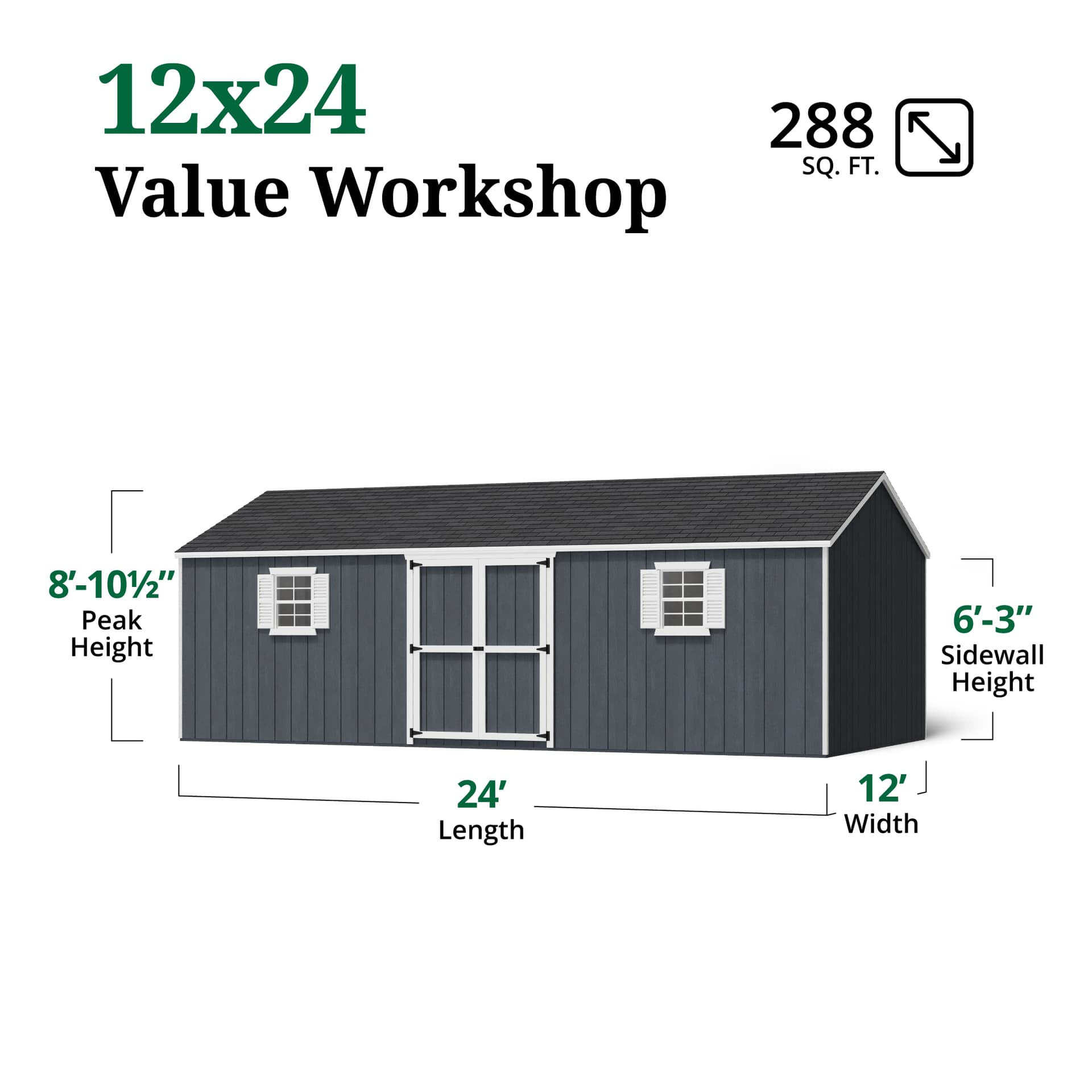 Value Workshop Shed dimensions
