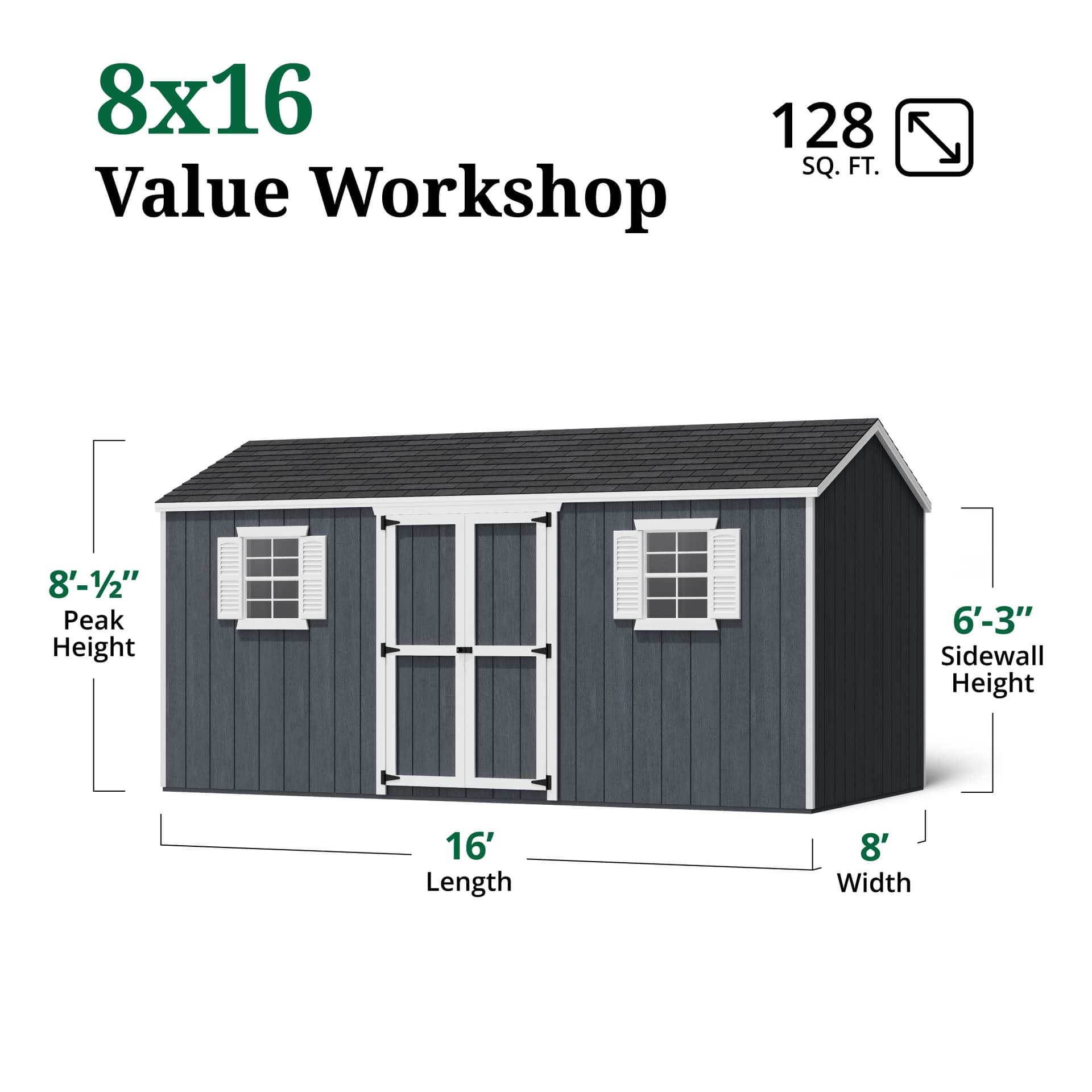 Value Workshop Shed dimensions