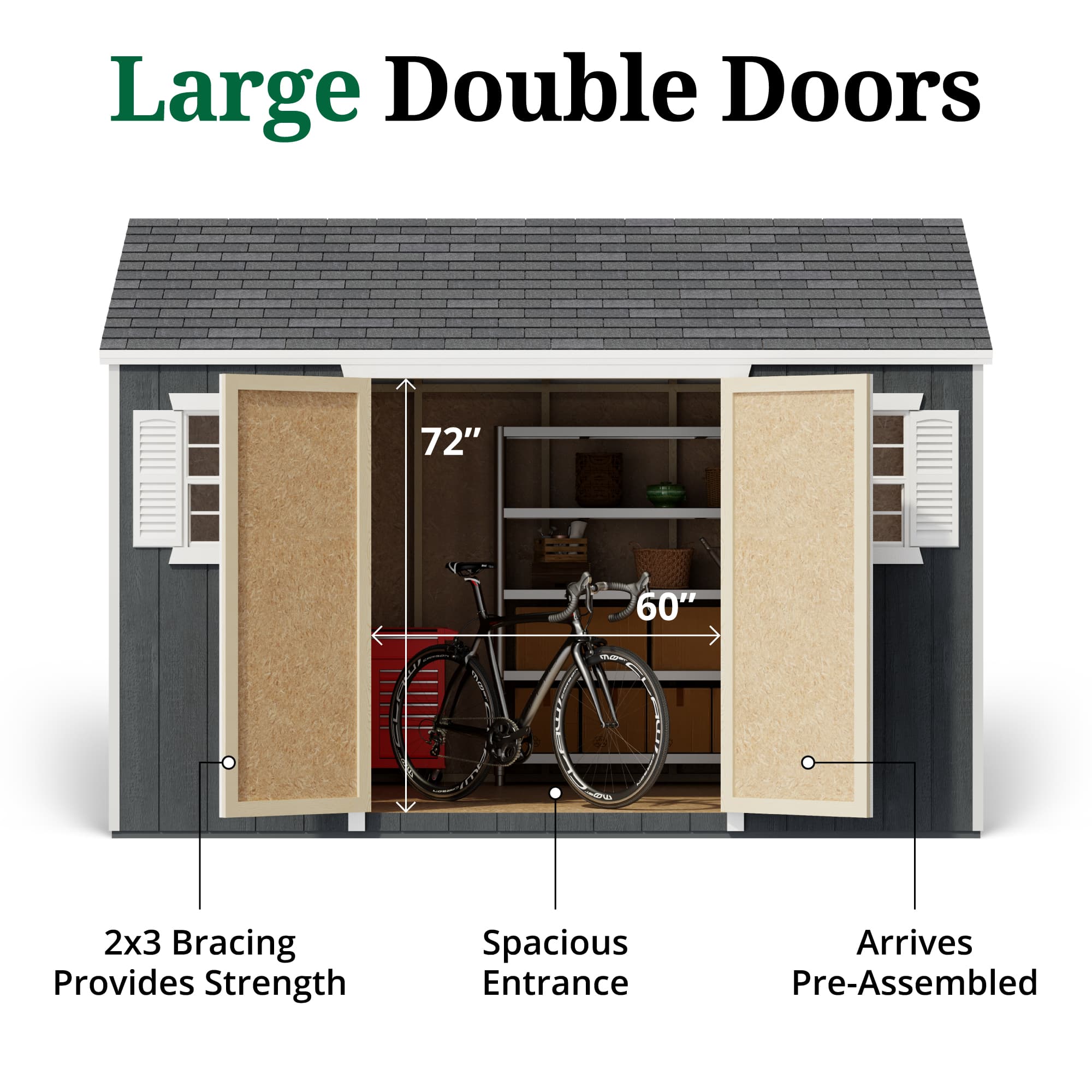 Value Workshop Shed door graphic