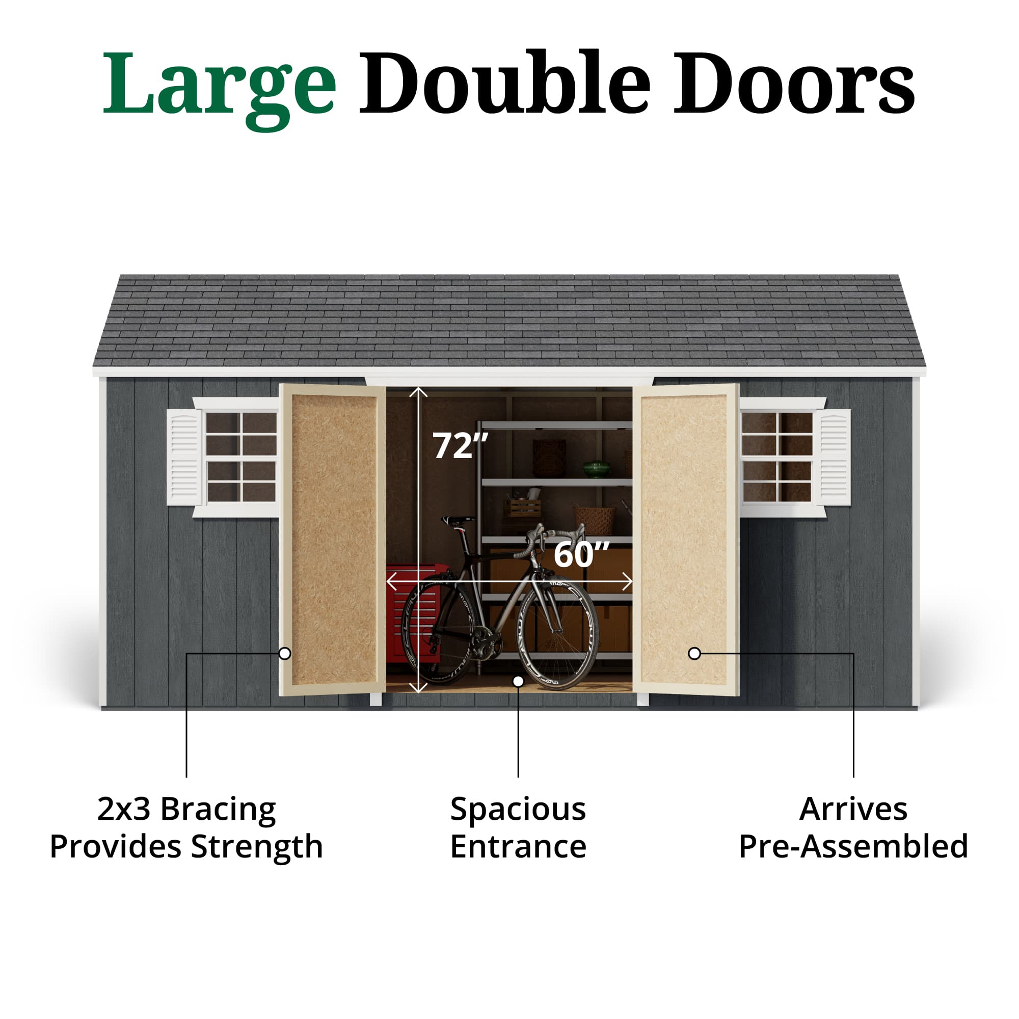 Value Workshop Shed door graphic