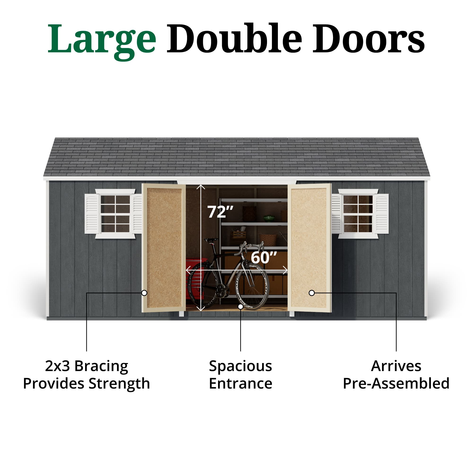 Value Workshop Shed door graphic