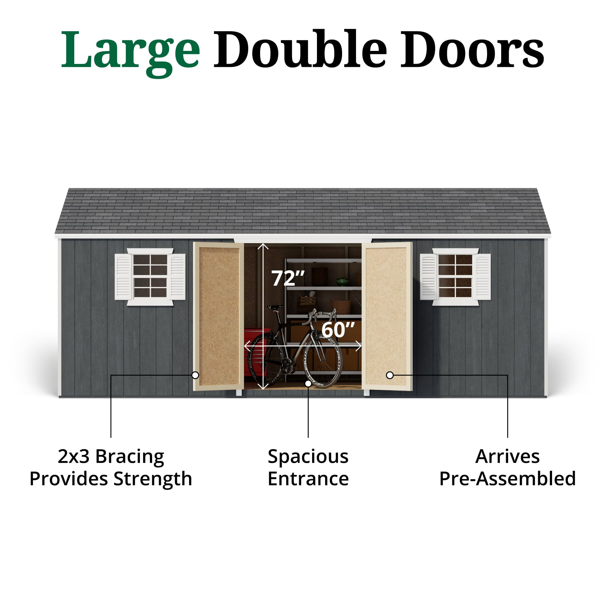 Value Workshop Shed door graphic