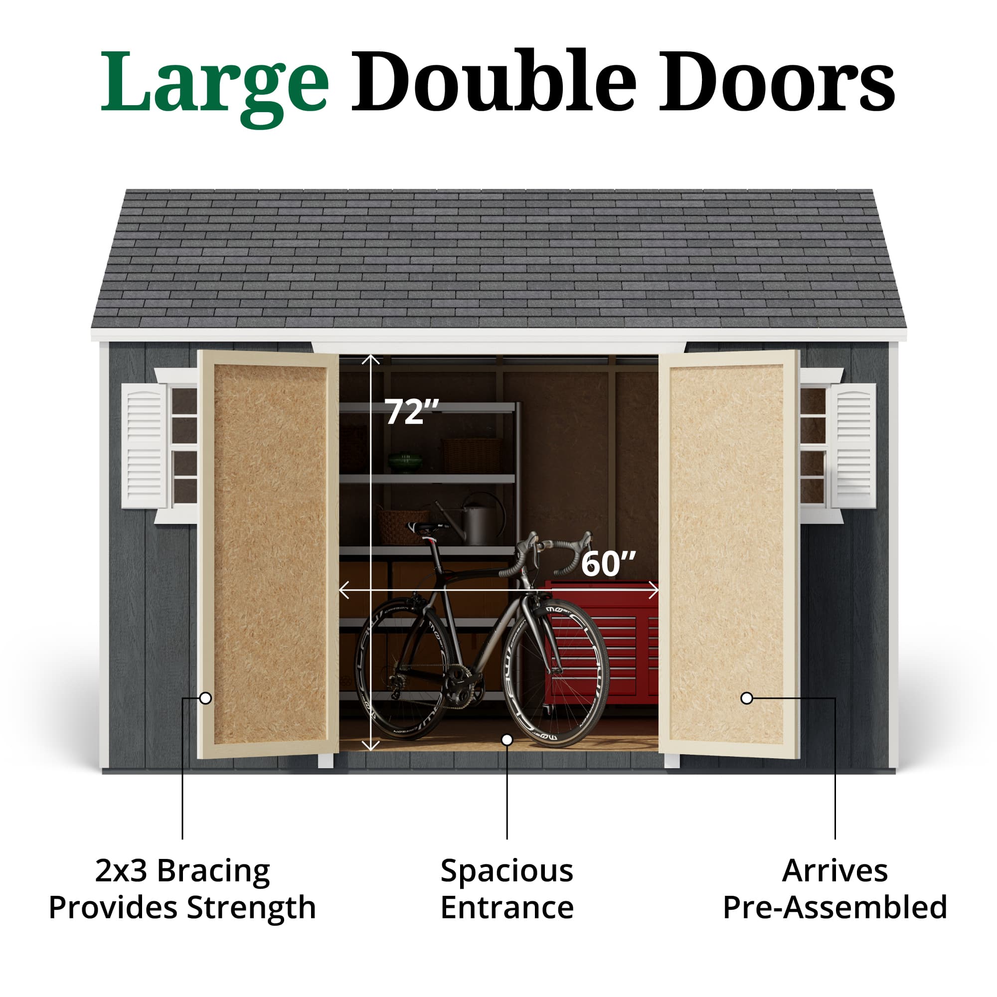Value Workshop Shed door graphic