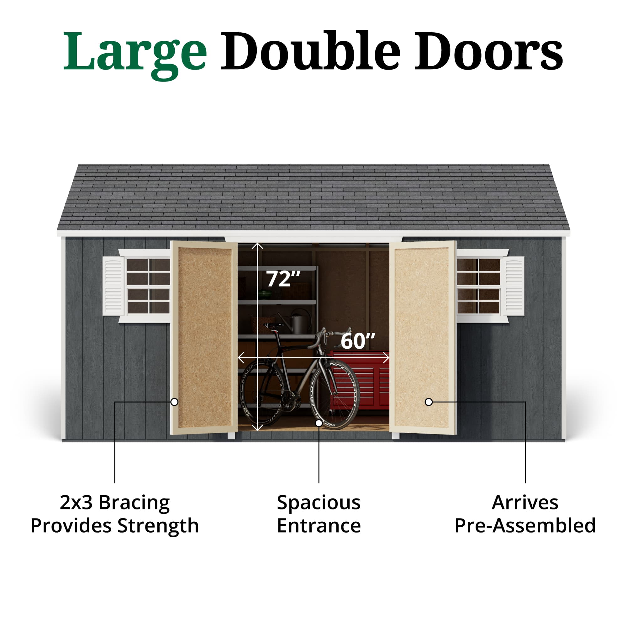 Value Workshop Shed door graphic