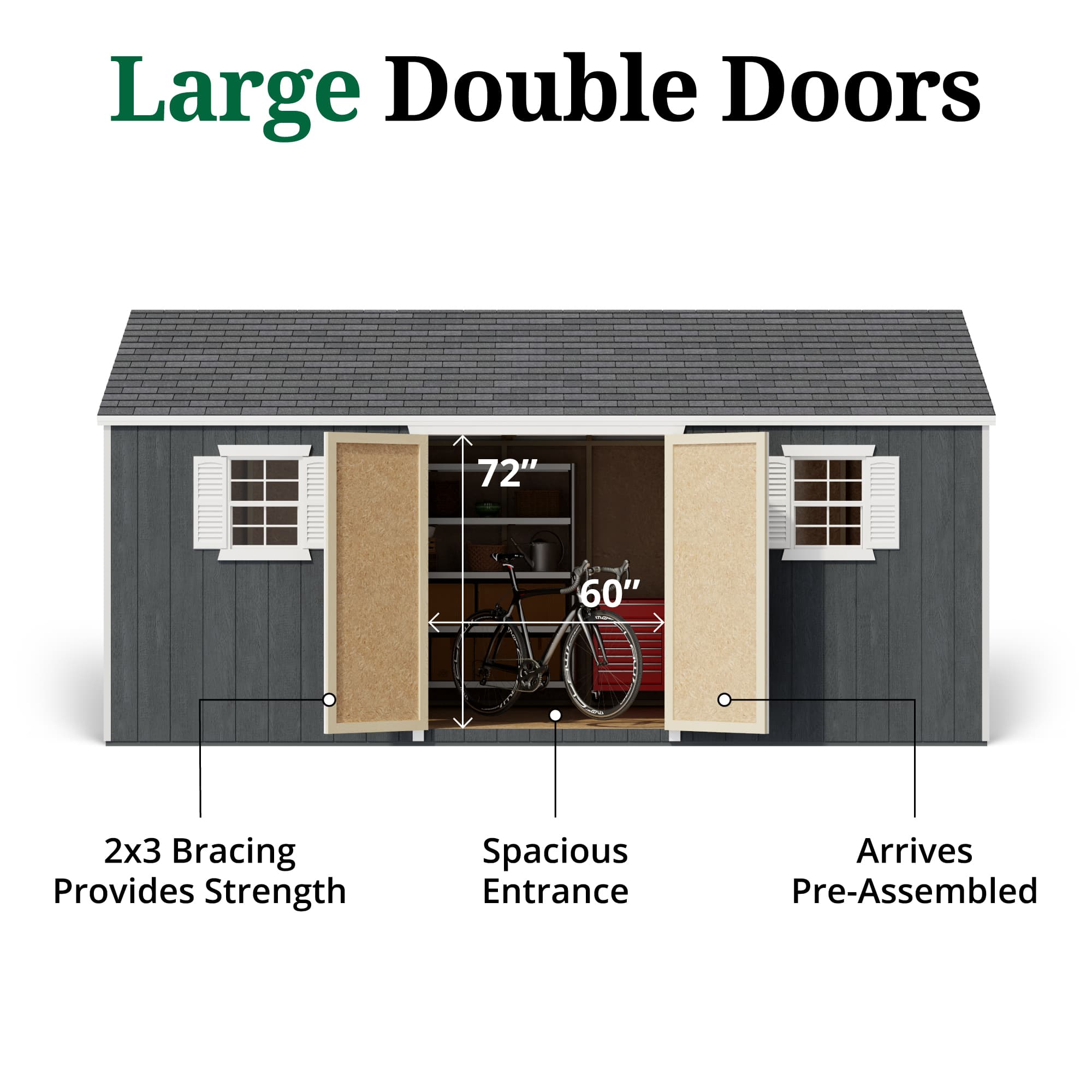 Value Workshop Shed door graphic