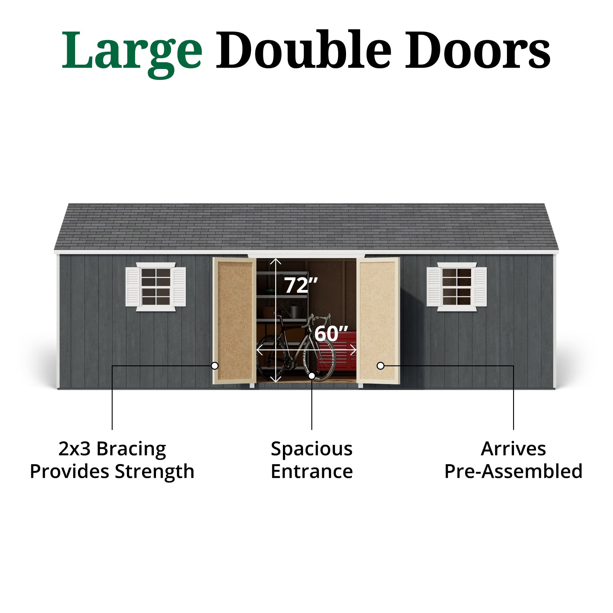 Value Workshop Shed door graphic