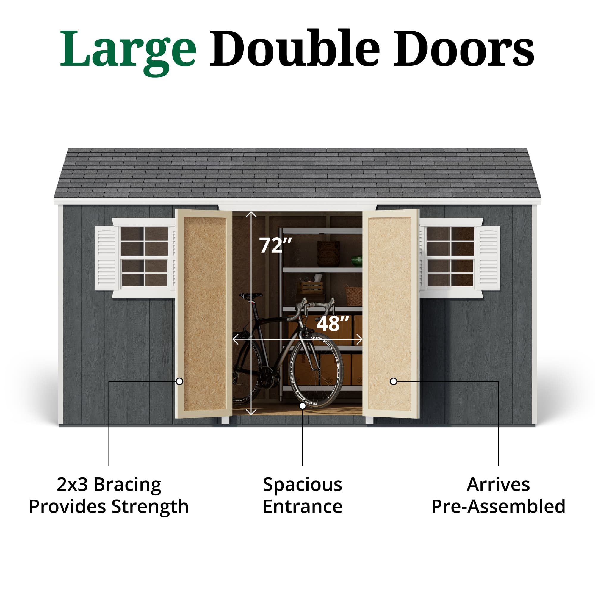 Value Workshop Shed door graphic
