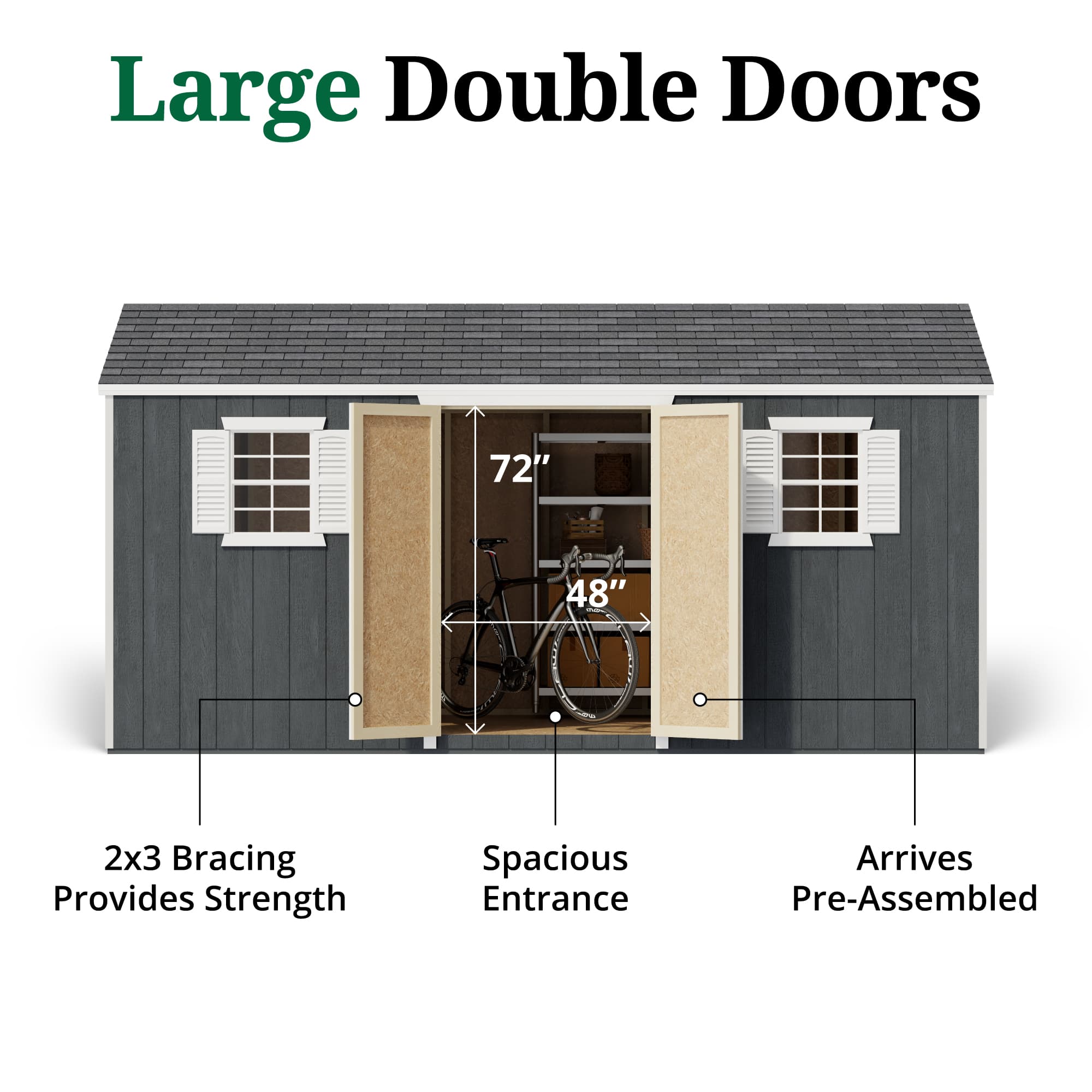 Value Workshop Shed door graphic