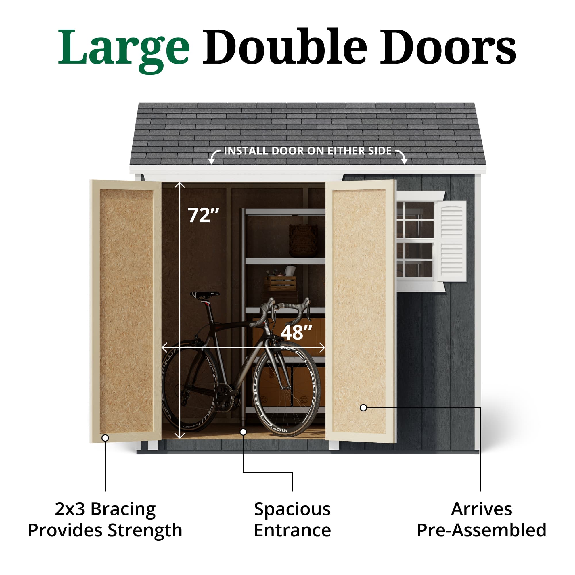 Value Workshop Shed door graphic