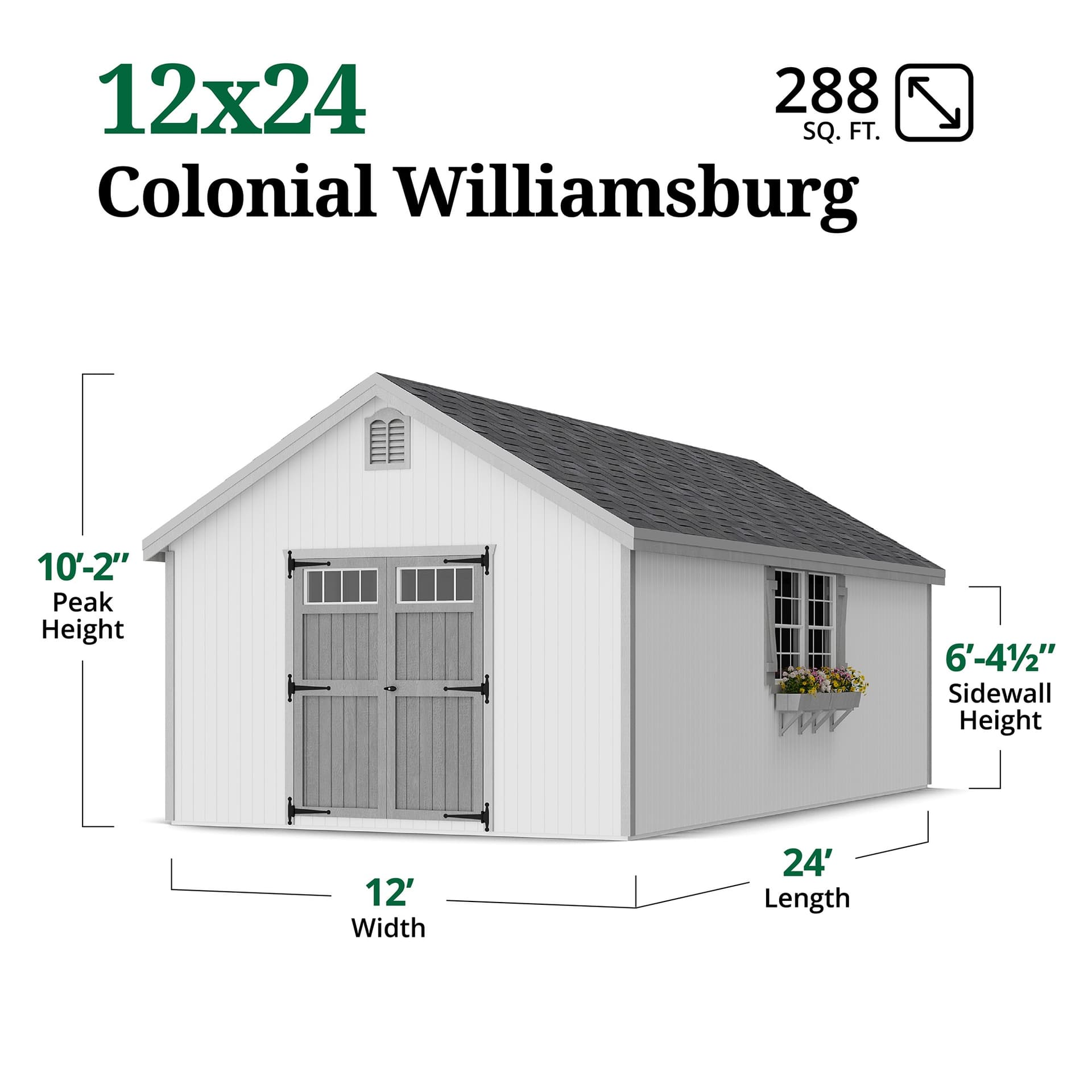 Colonial Williamsburg dimensions