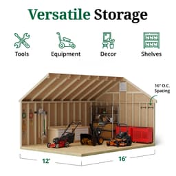 Colonial Williamsburg Shed interior graphic