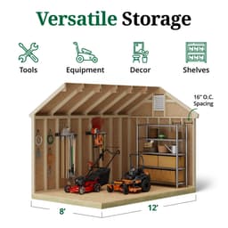 Colonial Williamsburg Shed interior graphic