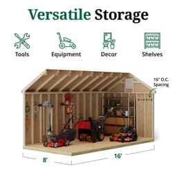 Colonial Williamsburg Shed interior graphic