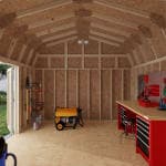 Classic Gambrel 6' Barn Shed with Side Entry