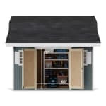 Classic Gambrel Barn Shed with Overhang