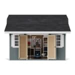 Classic Gambrel Barn Shed with Overhang