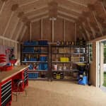 Classic Gambrel Barn Shed with Overhang