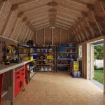 Classic Gambrel Barn Shed with Overhang