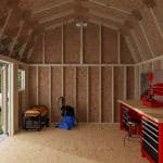 Classic Gambrel Barn Shed with Overhang