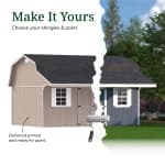 Classic Gambrel Barn Shed with Overhang