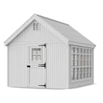 Colonial Gable Greenhouse main variant with deck & rail