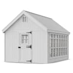 Colonial Gable Greenhouse main variant with deck & rail