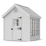 Colonial Gable Greenhouse main variant with deck & rail