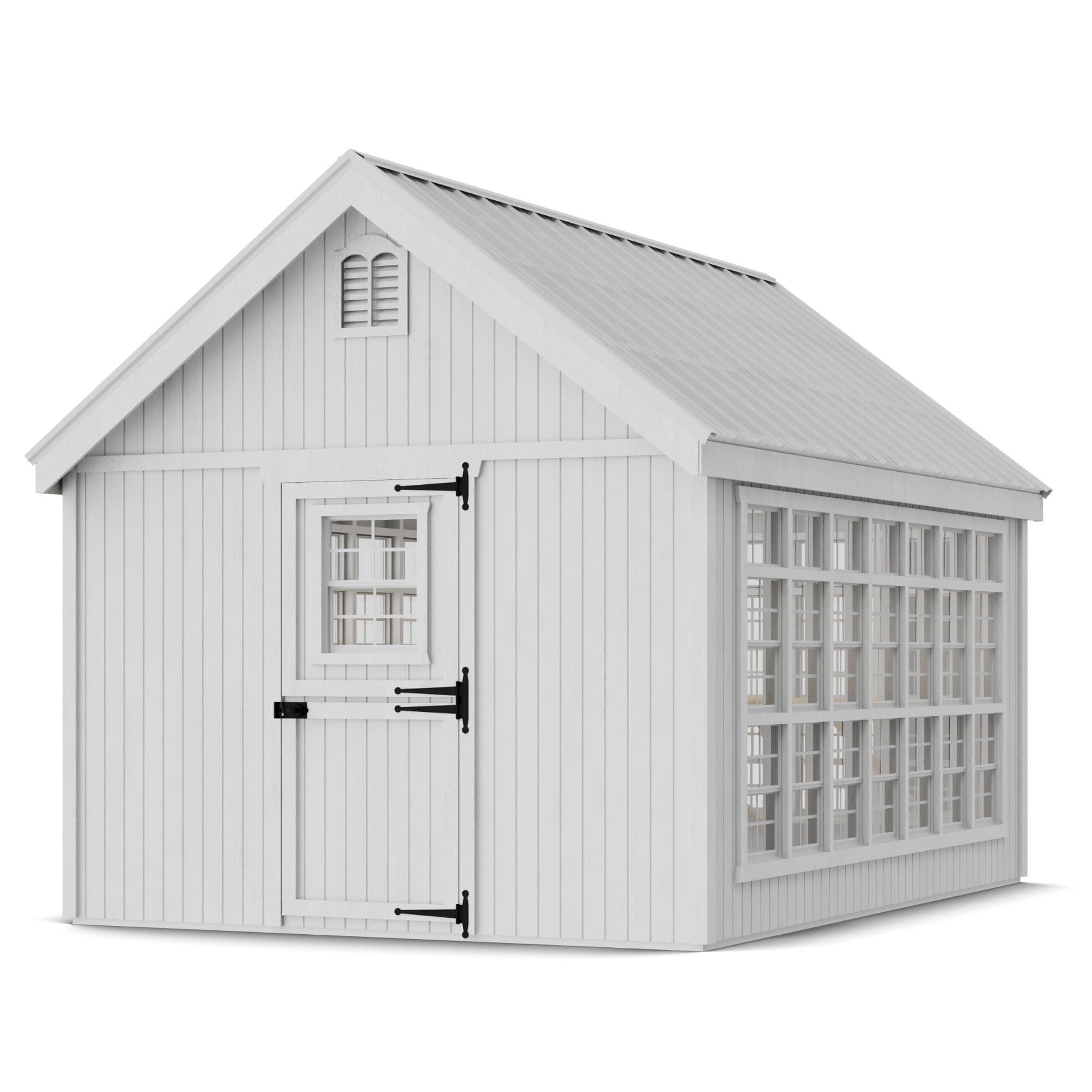 Colonial Gable Greenhouse main variant with deck & rail