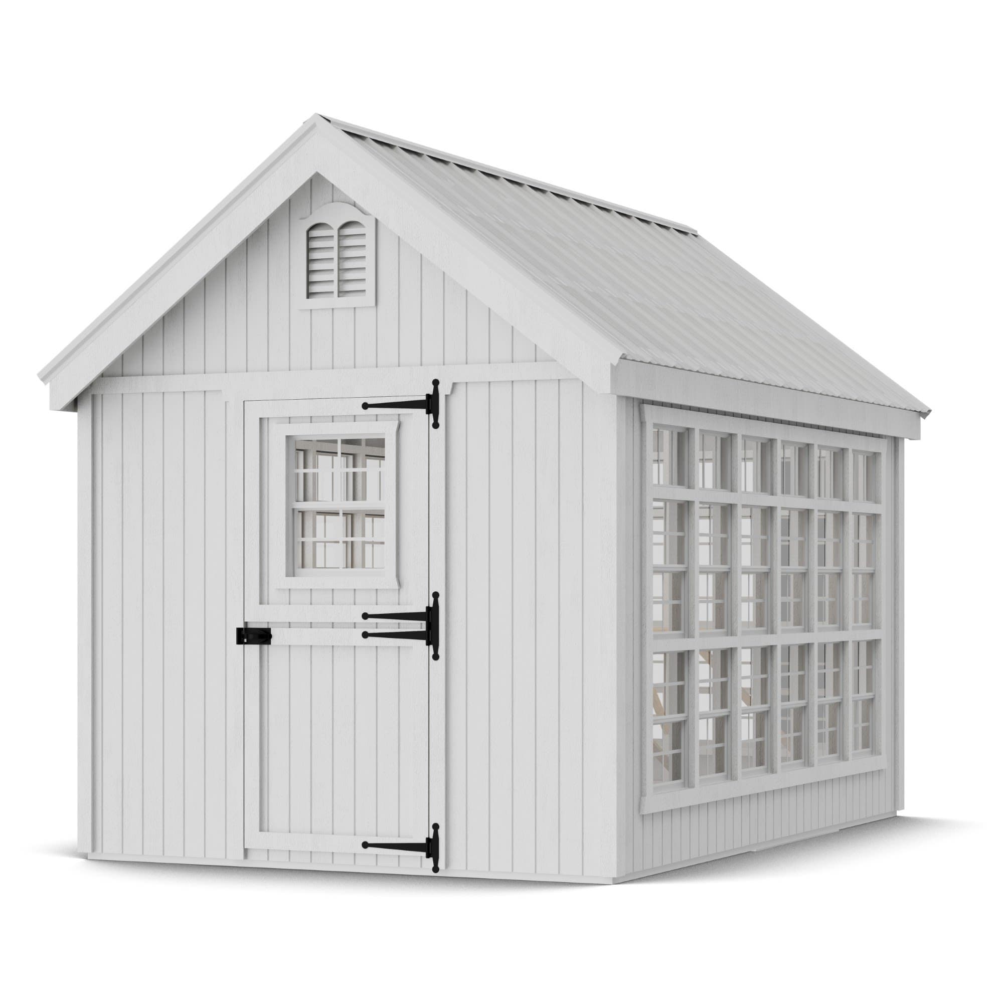 Colonial Gable Greenhouse main variant with deck & rail
