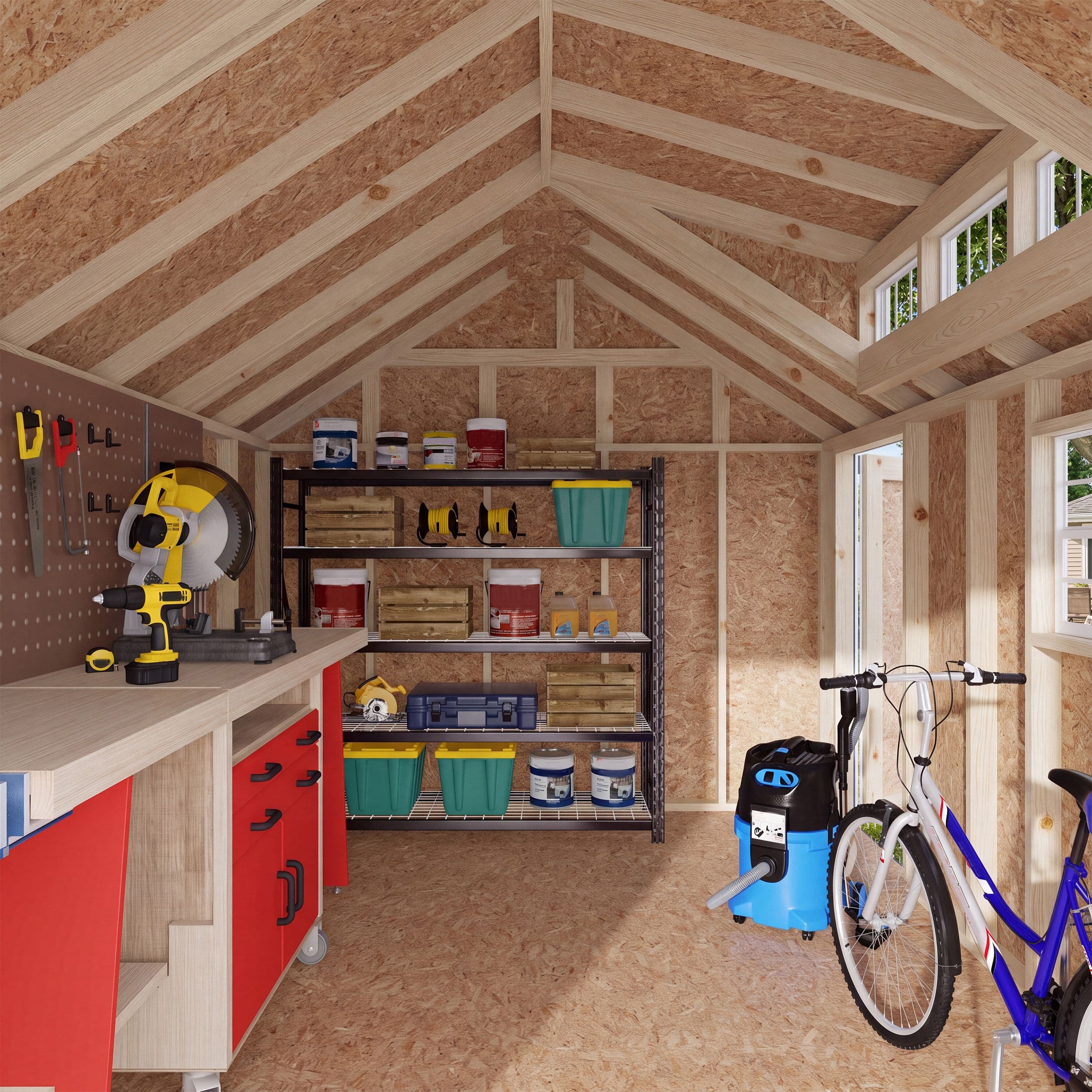 10x14 interior wood shed