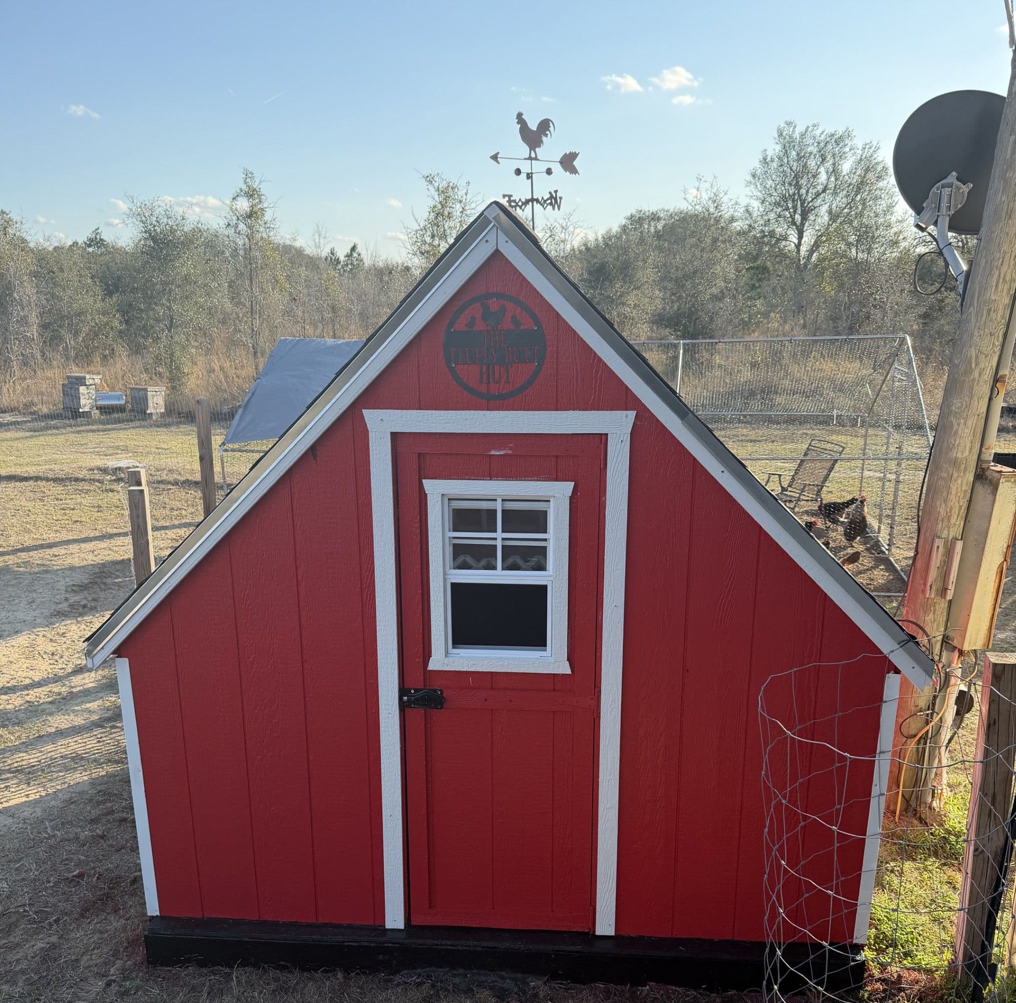 value a-frame chicken coop in red